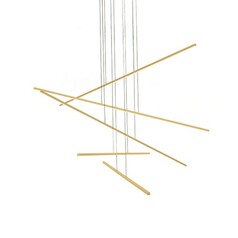 Vega Minor Brushed Gold LED Multi-Light Pendant by Kuzco Lighting