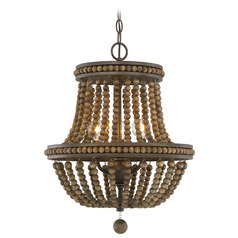 Handley 3-Light Beaded Chandelier in Tobacco by Capital Lighting