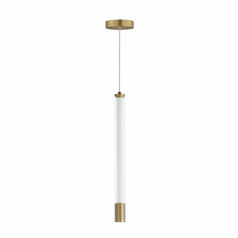 Cortex 19-Inch High LED Mini Pendant in Aged Brass by ET2 Lighting