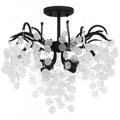 Quoizel Lighting Maple Earth Black Semi-Flushmount Light