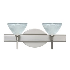 Besa Lighting Domi Satin Nickel LED Bathroom Light
