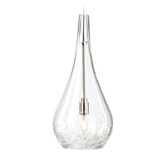 Seguro MonoRail Pendant in Nickel & Clear by Visual Comfort Modern
