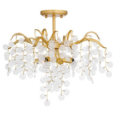 Quoizel Lighting Maple Gold Leaf Semi-Flushmount Light