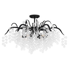 Quoizel Lighting Maple Earth Black Semi-Flushmount Light