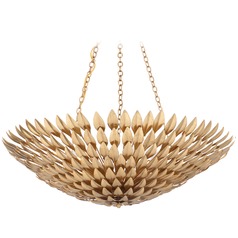 Crystorama Lighting Broche Antique Gold Pendant Light