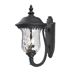 Armstrong Black Outdoor Wall Light by Z-Lite