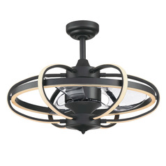 Fanimation Fans Obvi Black LED Ceiling Fan with Light