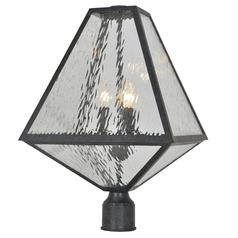 Crystorama Lighting Brian Patrick Flynn Glacier Black Charcoal Post Light