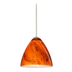 Besa Lighting Mia Satin Nickel Mini-Pendant Light