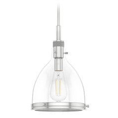 Hunter Fan Company Van Nuys Brushed Nickel Mini-Pendant Light with Bowl / Dome Shade