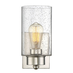 10.5-Inch Wall Sconce in Polished Nickel by Meridian