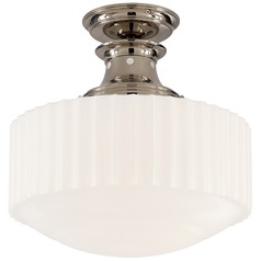 Thomas OBrien Milton Road Flush Mount in Nickel by Visual Comfort Signature