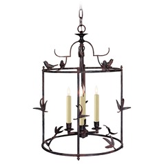 E.F. Chapman Diego Perching Bird Lantern in Rust by Visual Comfort Signature