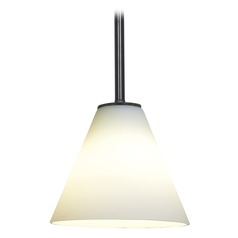 Modern Mini Pendant with White Glass by Access Lighting
