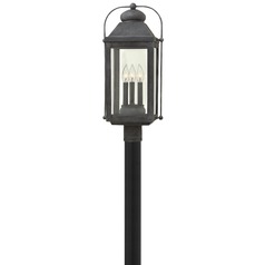 Anchorage 3-Light Aged Zinc Post Light by Hinkley Lighting