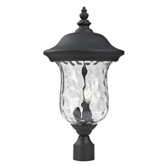 Armstrong Black Post Light by Z-Lite