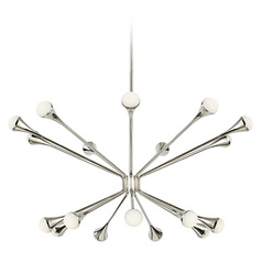 Lody 18-Light LED Chandelier in Polished Nickel by Visual Comfort Modern