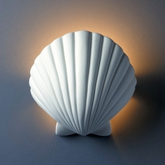Shell Wall Sconce Light in Bisque by Justice Design Group