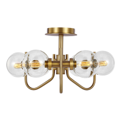 ED Ellen-DeGeneres 20-Inch Verne Burnished Brass Semi-Flush Mount by Visual Comfort Studio