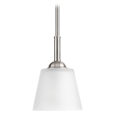 Arden Brushed Nickel Mini Pendant with Coolie Shade by Progress Lighting