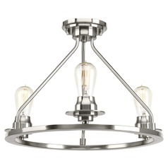 Debut Brushed Nickel Semi-Flush Mount by Progress Lighting