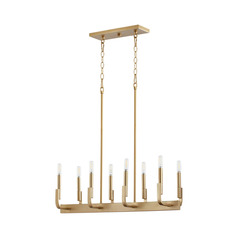 Tempo 30-Inch Linear Chandelier in Aged Brass by Quorum Lighting