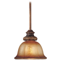 Mini Pendant with Brown Glass by Minka Lavery