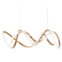Signature LED Pendant in Brushed Champagne by ET2 Lighting