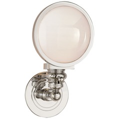 E.F. Chapman Boston Head Light Sconce in Nickel by Visual Comfort Signature