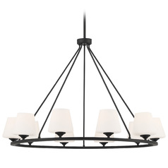 Crystorama Lighting Keenan Matte Black Chandelier