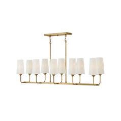 Lewis 44-Inch Linear Chandelier in Heritage Brass by Hinkley Lighting
