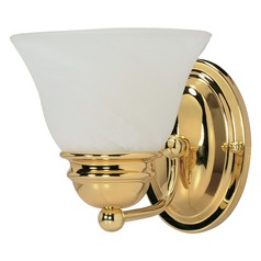 Empire 7-Inch Polished Brass Sconce by Nuvo Lighting