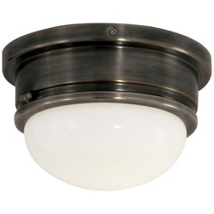 E.F. Chapman Marine Flush Mount in Bronze by Visual Comfort Signature