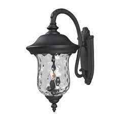 Armstrong Black Outdoor Wall Light by Z-Lite