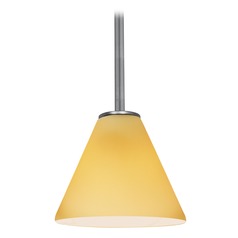 Modern Mini Pendant with Amber Glass by Access Lighting