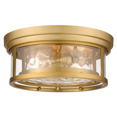 Clarion Olde Brass Flush Mount by Z-Lite