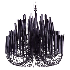 Tilda Large Chandelier in Black Stained Wood & Black by Arteriors Home
