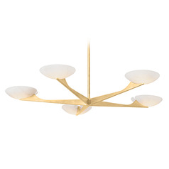 Corbett Lighting Malachite Vintage Gold Leaf Chandelier