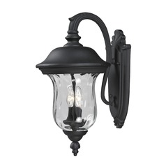 Armstrong Black Outdoor Wall Light by Z-Lite