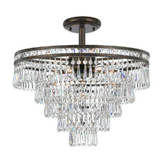 Mercer 20-Inch Semi-Flush in English Bronze by Crystorama Lighting