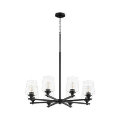 Veno 8-Light Chandelier in Matte Black by Quorum Lighting