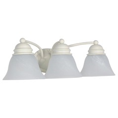 Empire Textured White Bathroom Light by Nuvo Lighting