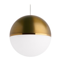 Mid-Century LED Mini-Pendant in Brass by Visual Comfort Modern 