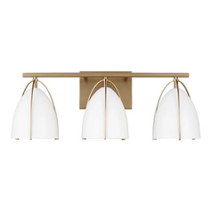 Norman 24.25-Inch Vanity Light in Satin Brass by Visual Comfort Studio