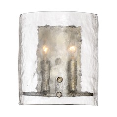 Fortress Wall Sconce in Mottled Silver by Quoizel Lighting