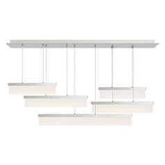 Sweep LED Linear Chandelier in Nickel by Visual Comfort Modern