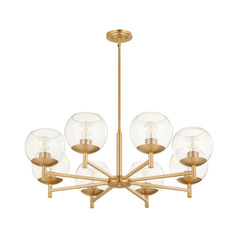 Lyon 34-Inch Chandelier in Aged Brass by Quorum Lighting