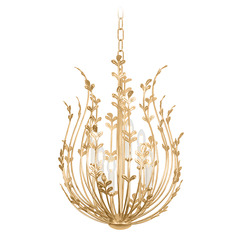 Troy Lighting Delmore Vintage Gold Leaf LED Mini-Chandelier
