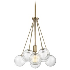 Bronzeville 14.25-Inch Pendant in Satin Brass by Visual Comfort Studio