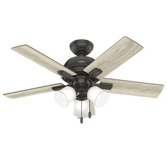 Hunter Fan Company Crystal Peak Noble Bronze LED Ceiling Fan with Light